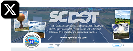 Screen capture of the I85 Twitter feed