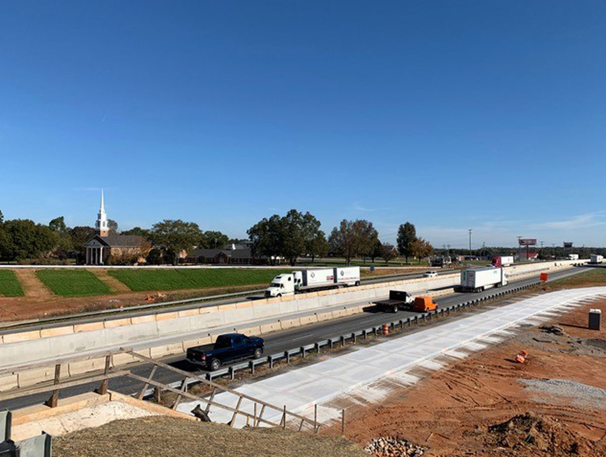 Interstate drainage construction