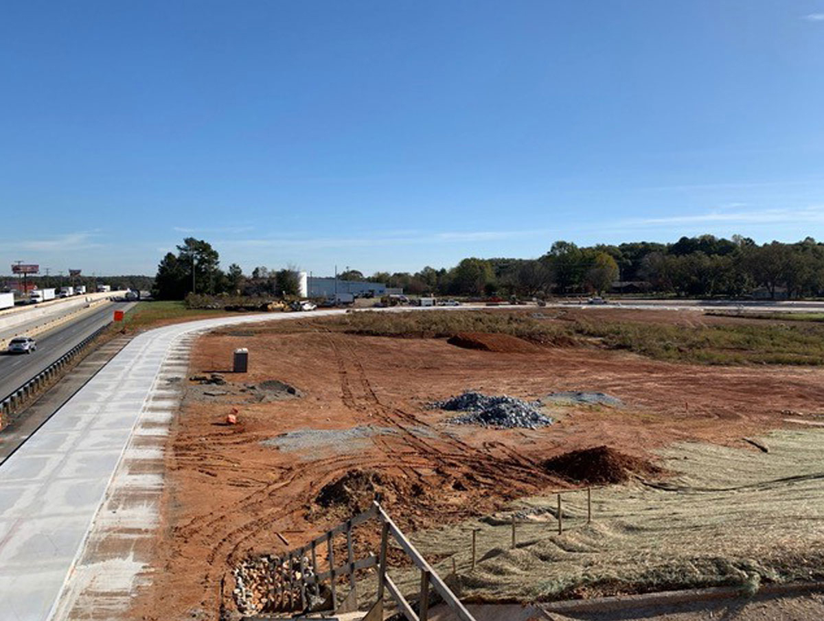 Interstate drainage construction