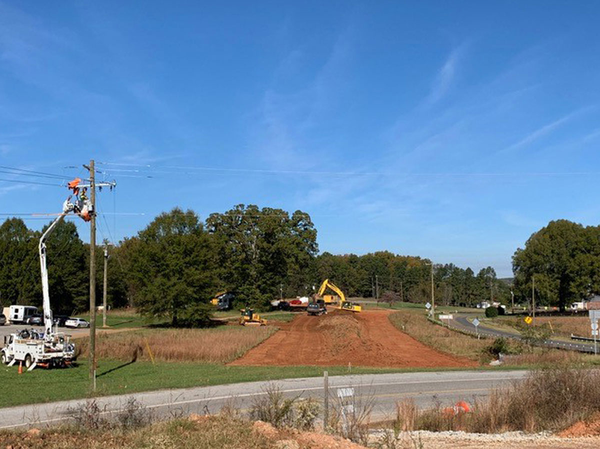 Interstate drainage construction