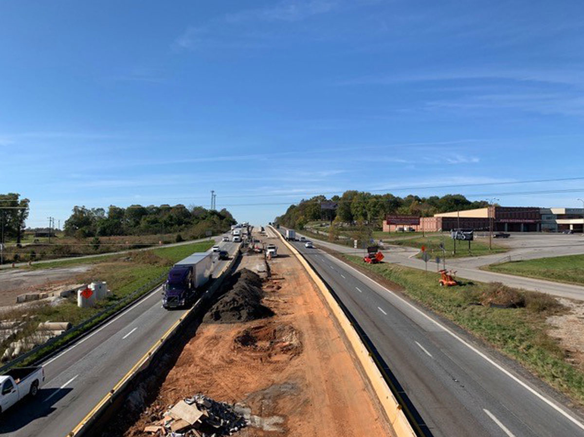 Interstate drainage construction