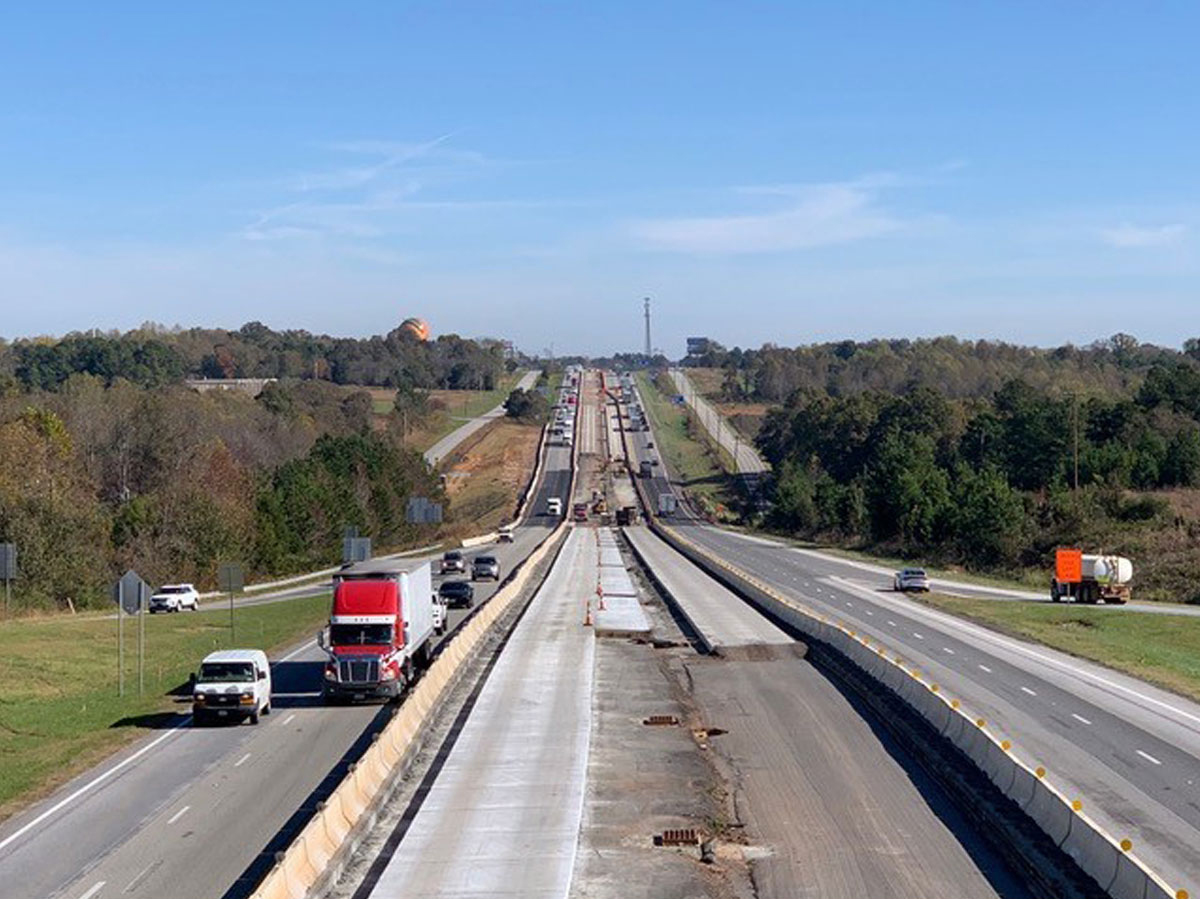 Interstate drainage construction