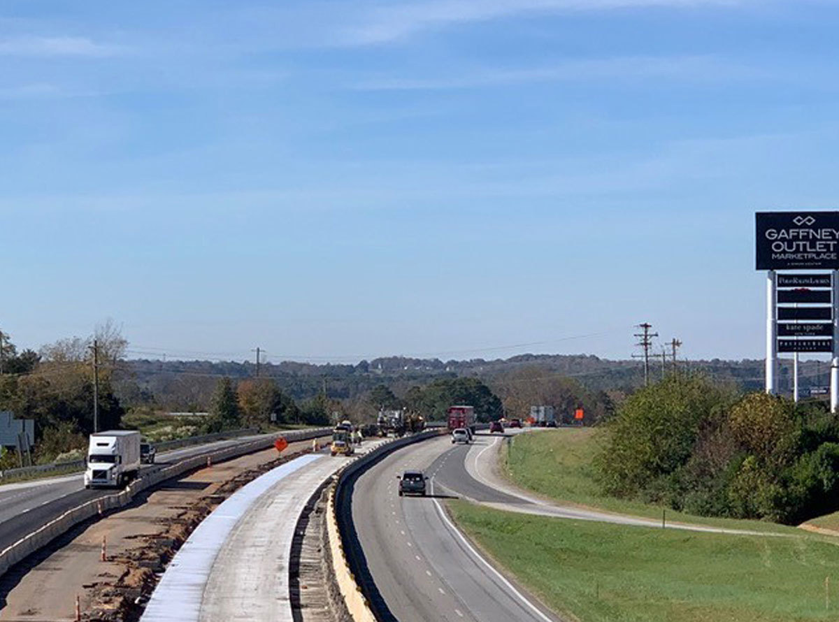 Interstate drainage construction