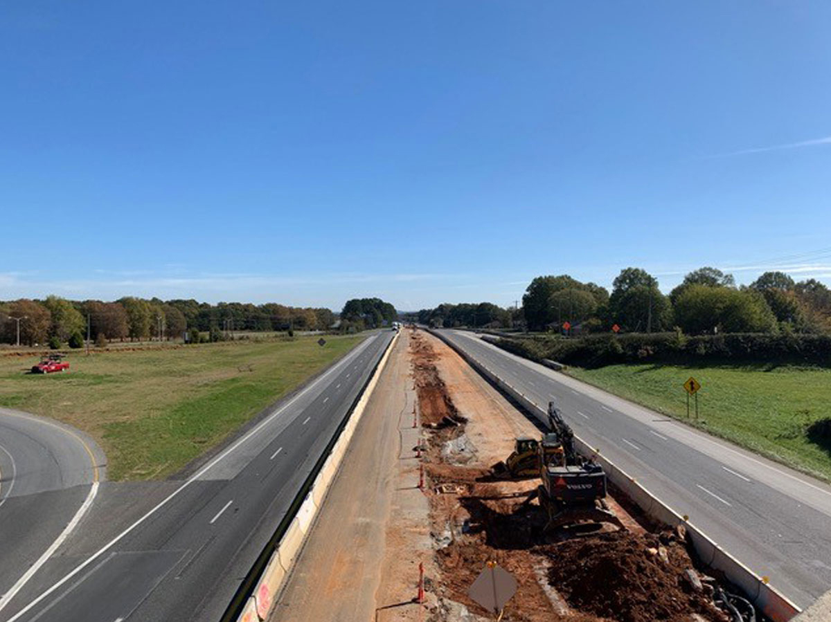 Interstate drainage construction