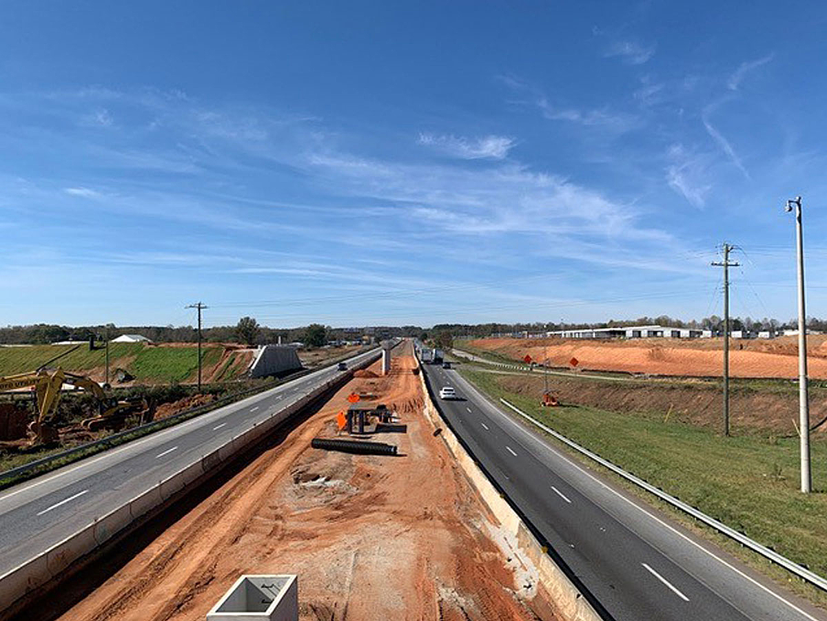 Interstate drainage construction