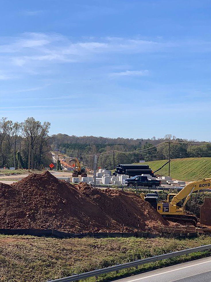 Interstate drainage construction