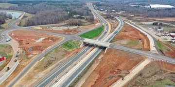 looking down a highway photo