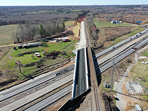 Construction on CSX railroad looking towards Spartanburg