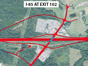 thumbnail of I-85 at Exit 102 rendering